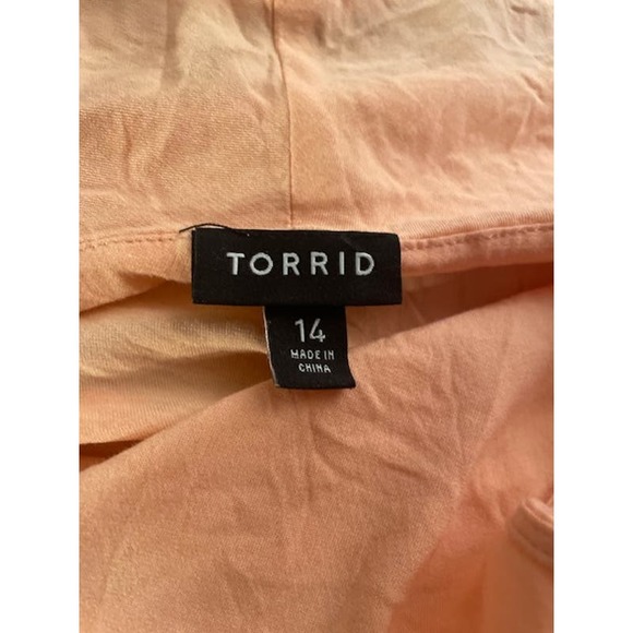 Torrid Size 14 Sleeveless Summer Hi-Lo Dress in Peach Pink - Picture 4 of 5